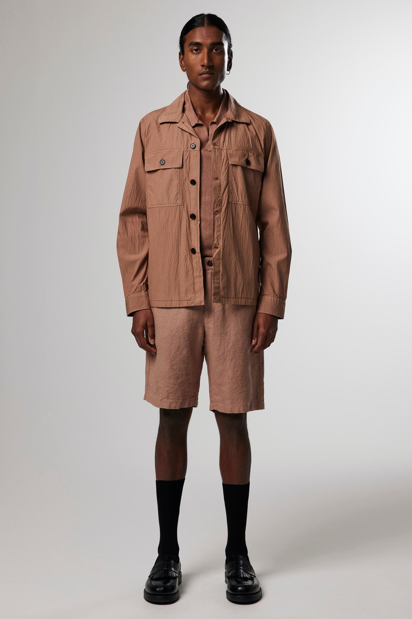 Wilas 1062 overshirt, nougat