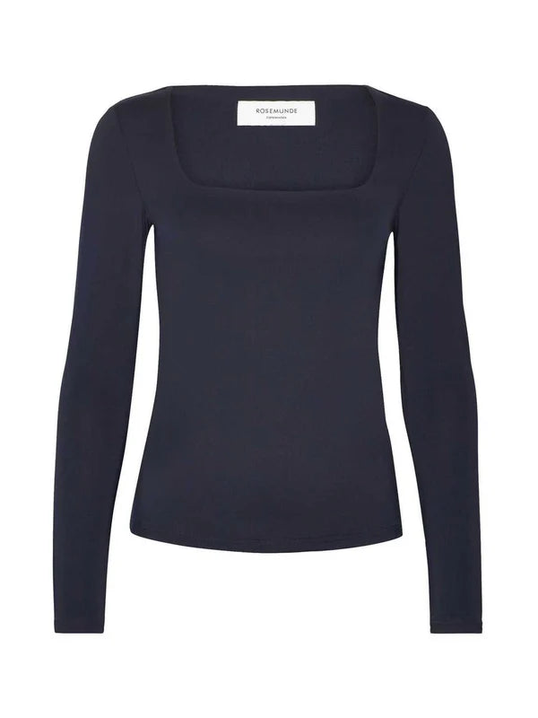 BILLIE LS T-SHIRT, DARK BLUE