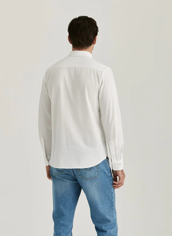 EDDIE PIQUE SHIRT, SLIM, WHITE