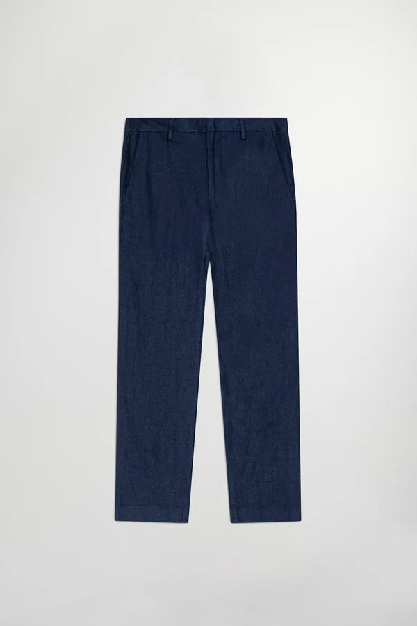 THEO LINEN 1454 TROUSERS, NAVY