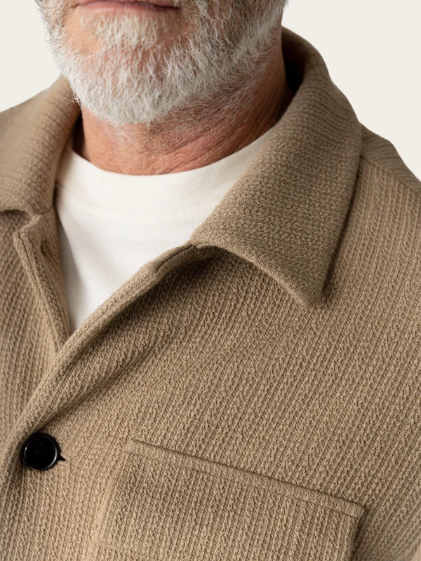 AUSTIN KNIT OVERSHIRT, DUNE