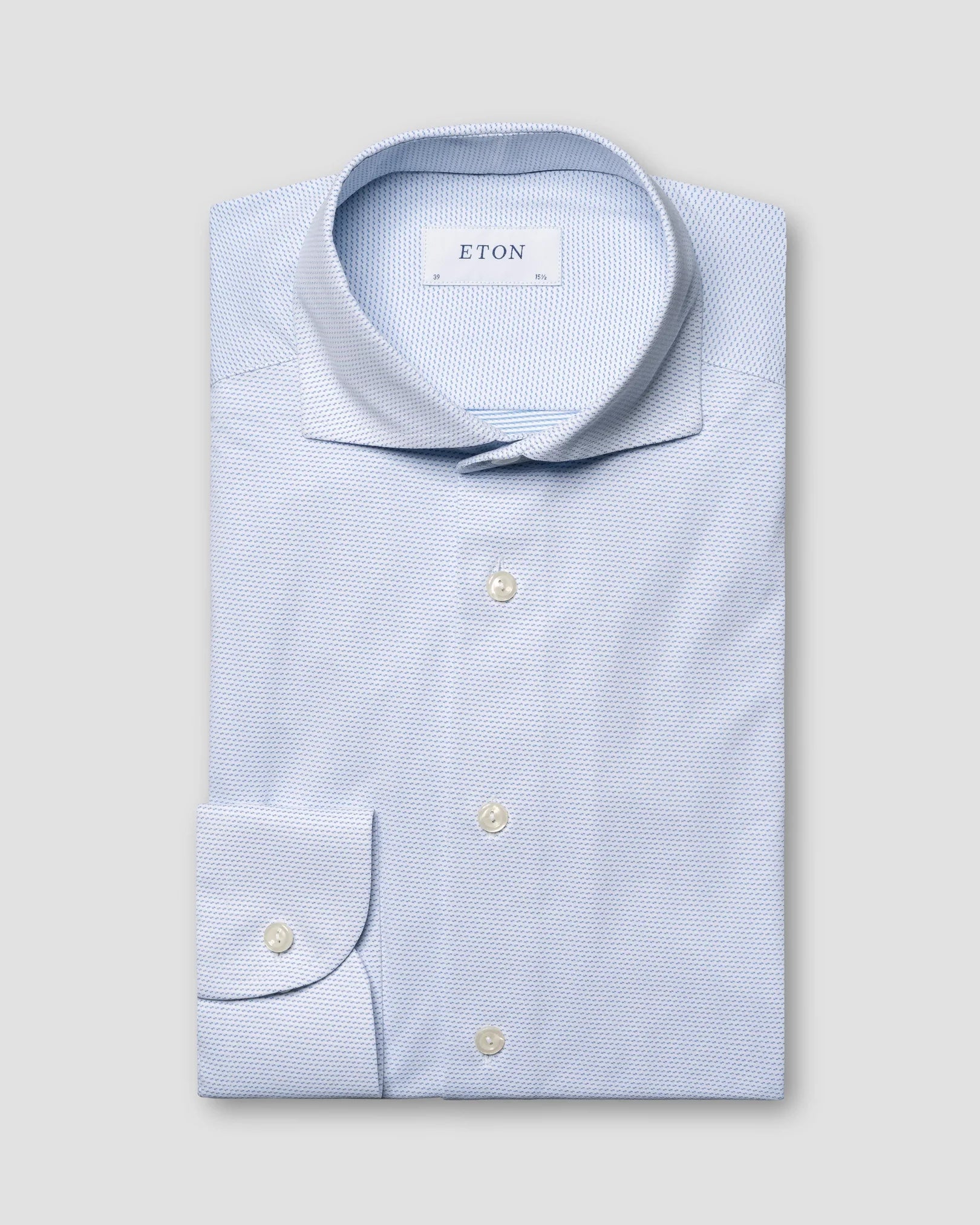 Semi Solid Four-Way Stretch Shirt, Slim, Light Blue