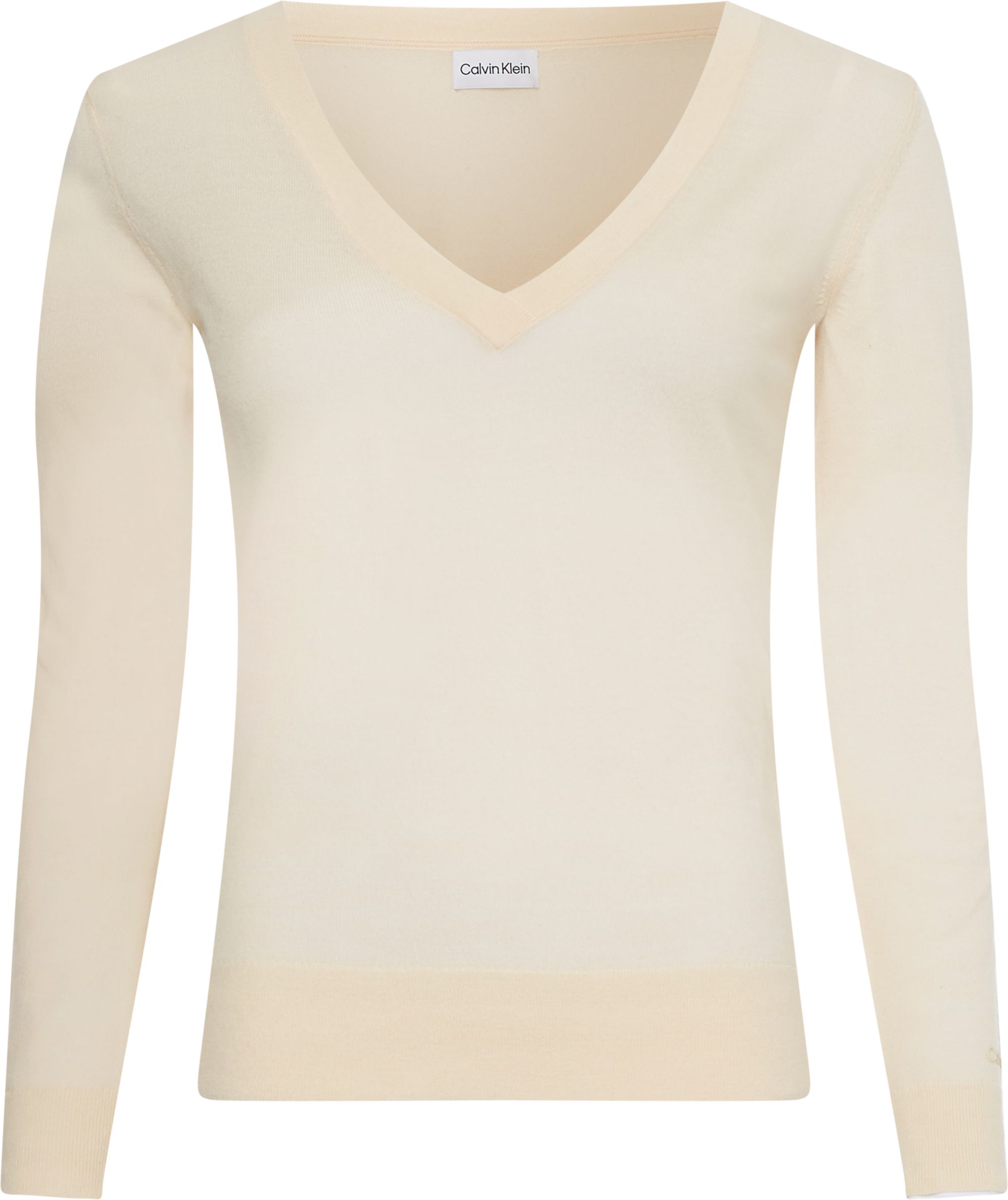 Merino V-neck sweater, tuscan beige