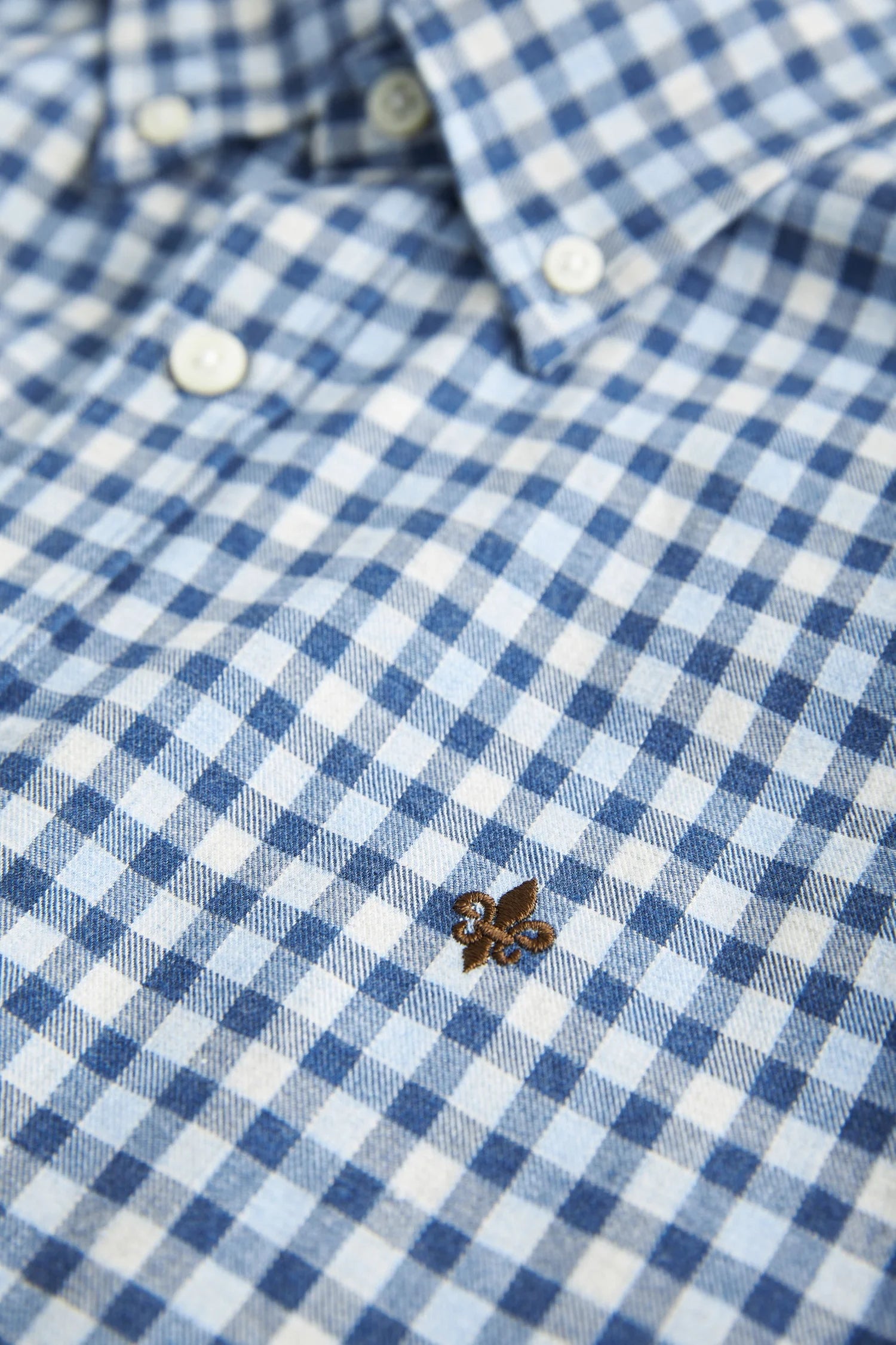 Watts Flannel Check Shirt, Slim fit, Blue