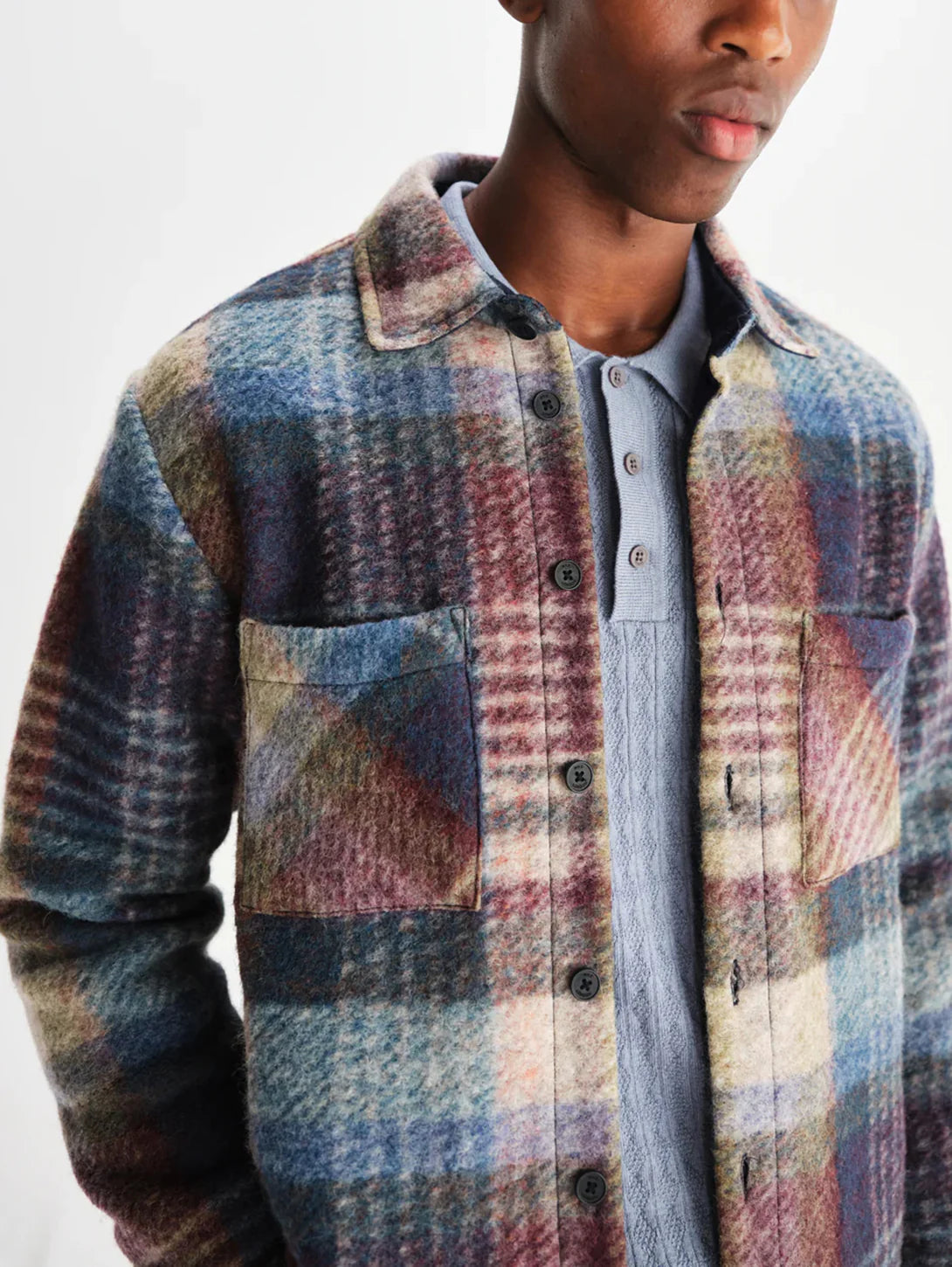 WHITING OVERSHIRT, BLUE MULTI