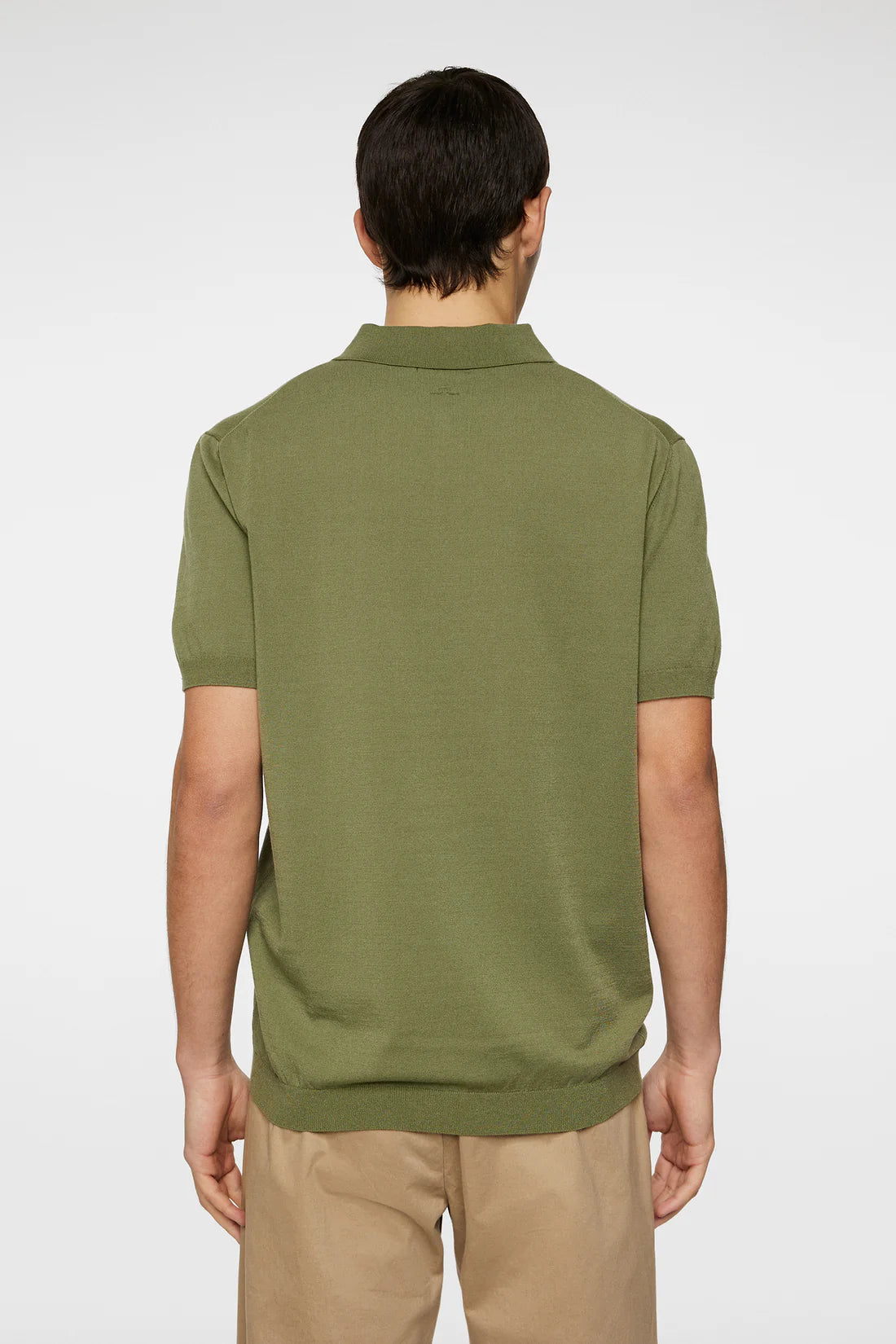 Ridge Knitted Polo, Olivine