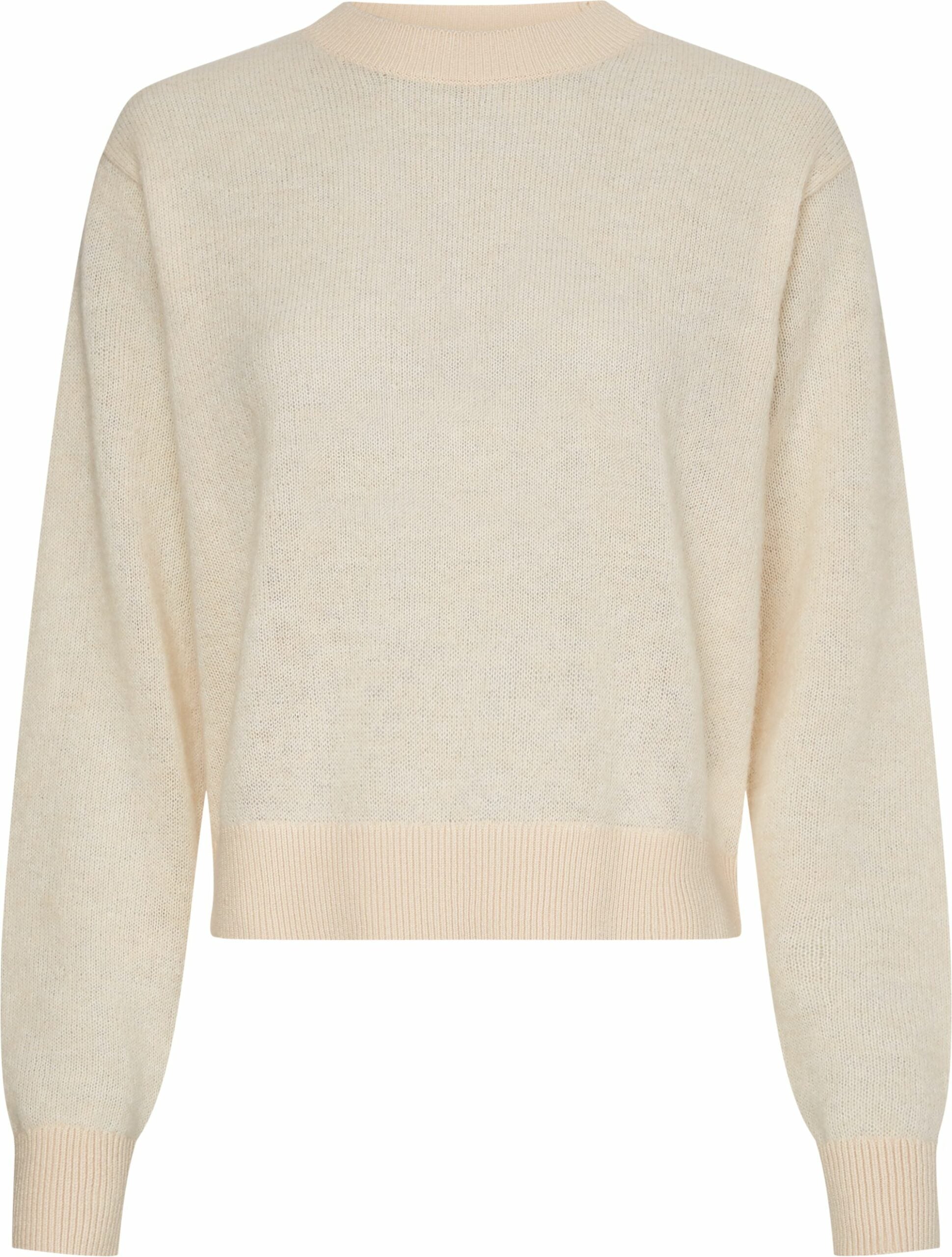 Alpaca crew neck sweater, tuscan beige