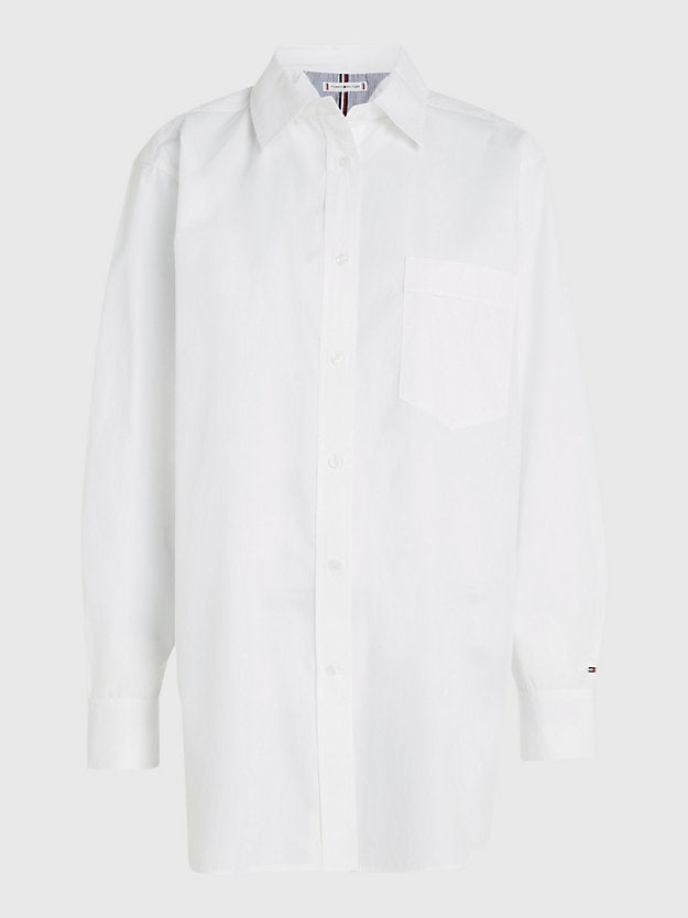 Poplin oversized shirt, optic white