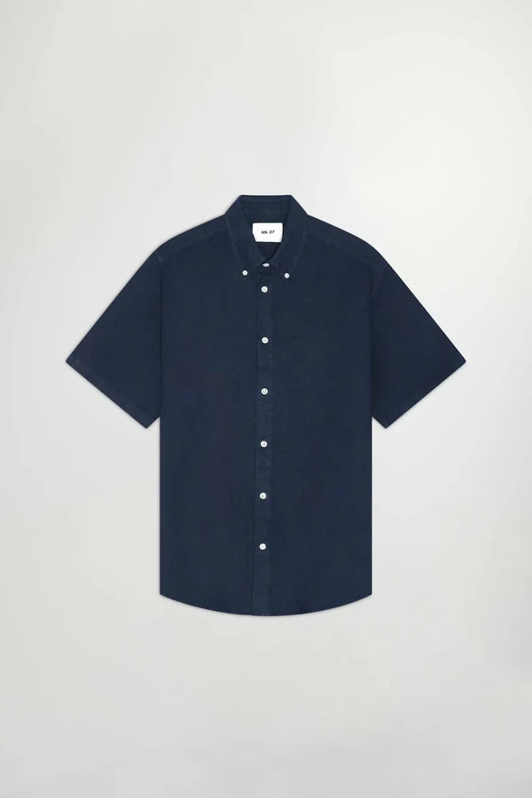 ARNE SS NO PKT 5706 SHIRT, NAVY BLUE