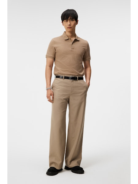 Troy Polo Shirt, Batik Khaki Melange