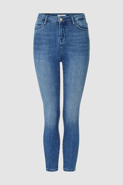 HIGH WAIST JEANS, DENIM BLUE