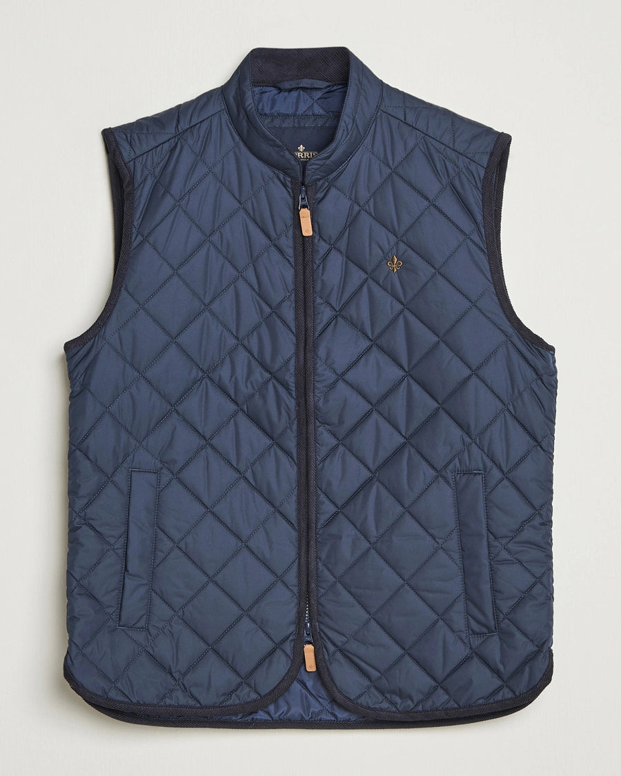 TEDDY QUILTED VEST, OLD BLUE