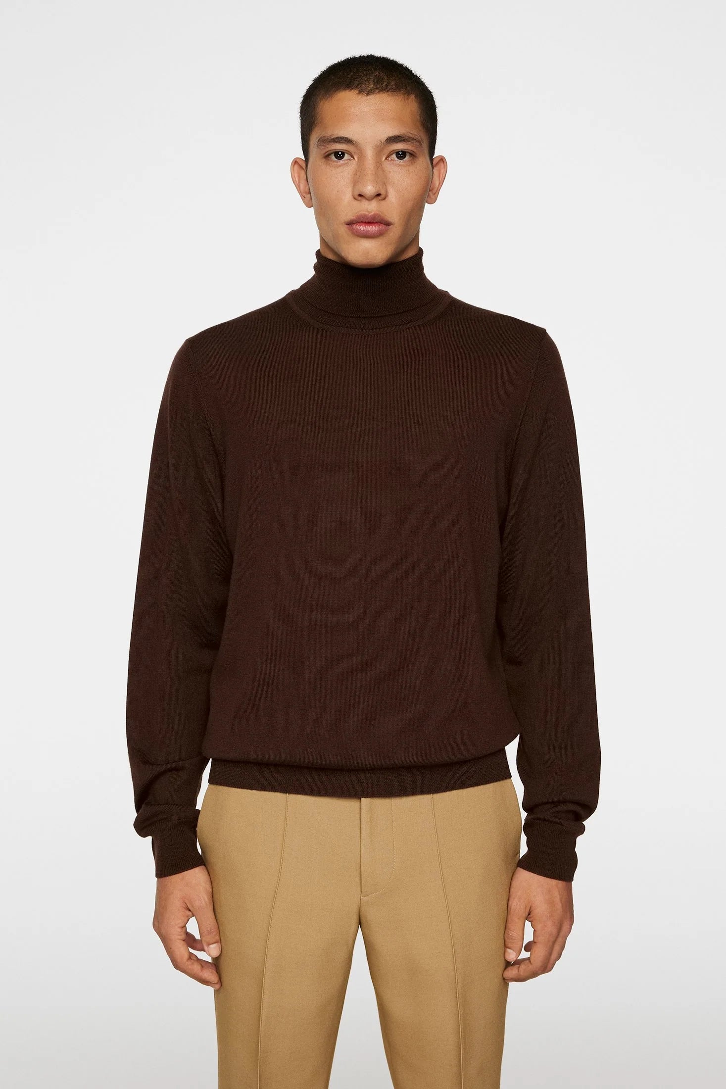 Kaden Merino Turtleneck, Bitter Chocolate