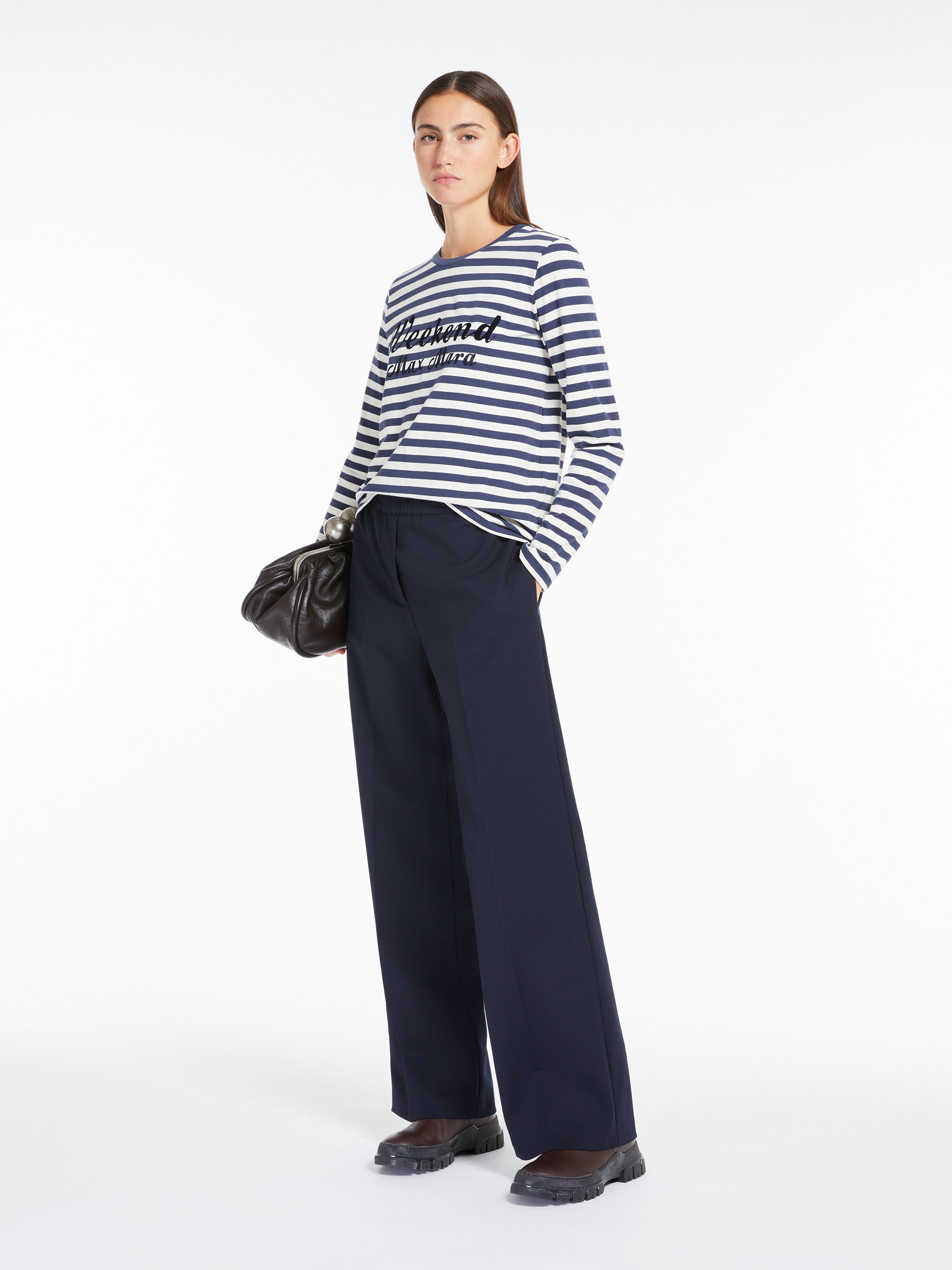 Petra Wool GabardineTrousers, Navy