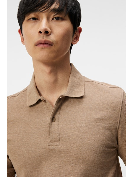 Troy Polo Shirt, Batik Khaki Melange