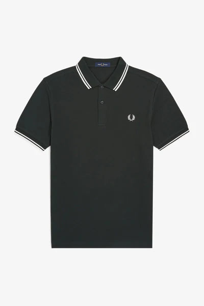 TWIN TIPPED POLO, NIGHTGREEN
