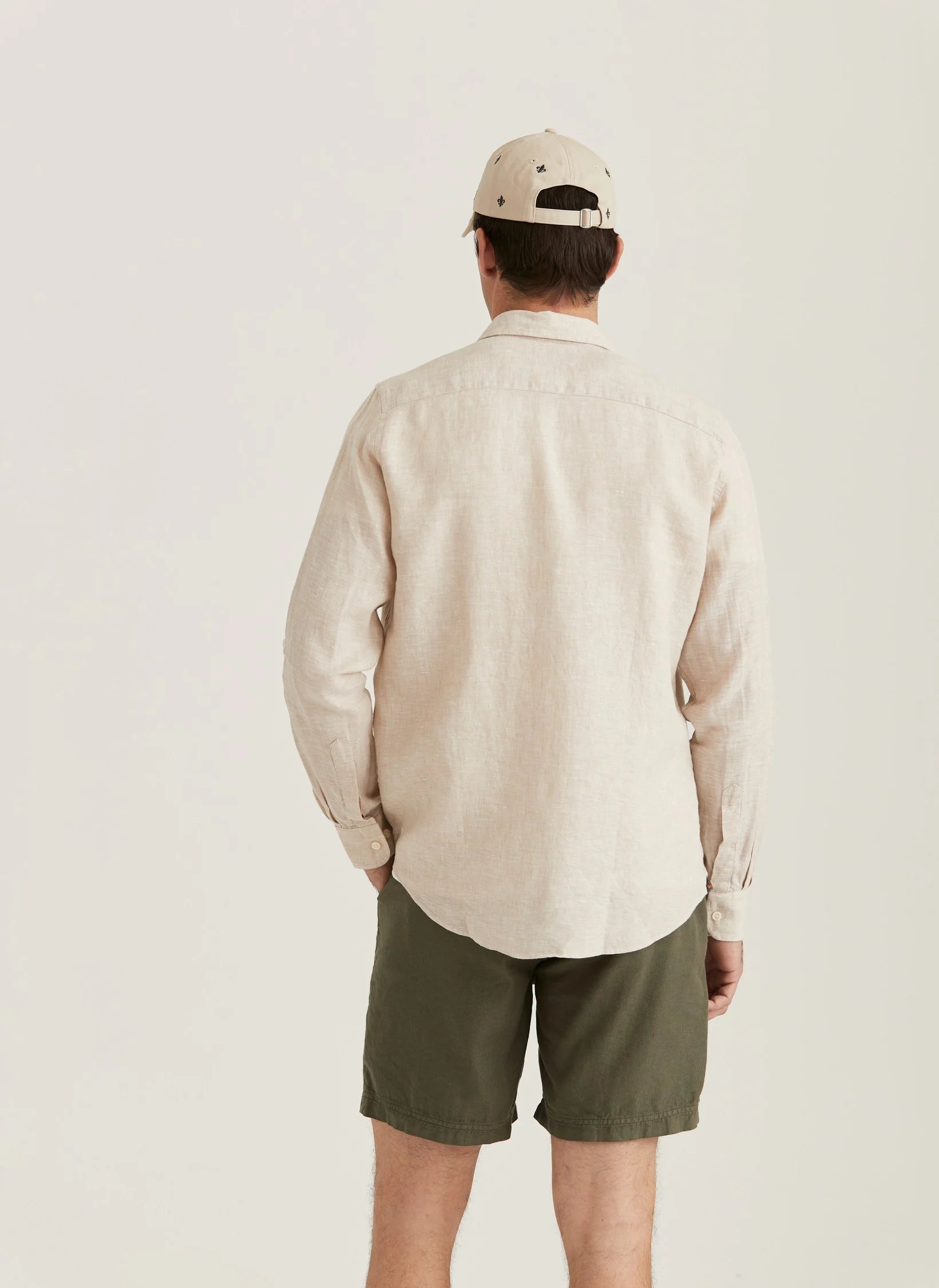 Douglas Linen Shirt, Classic Fit, Khaki