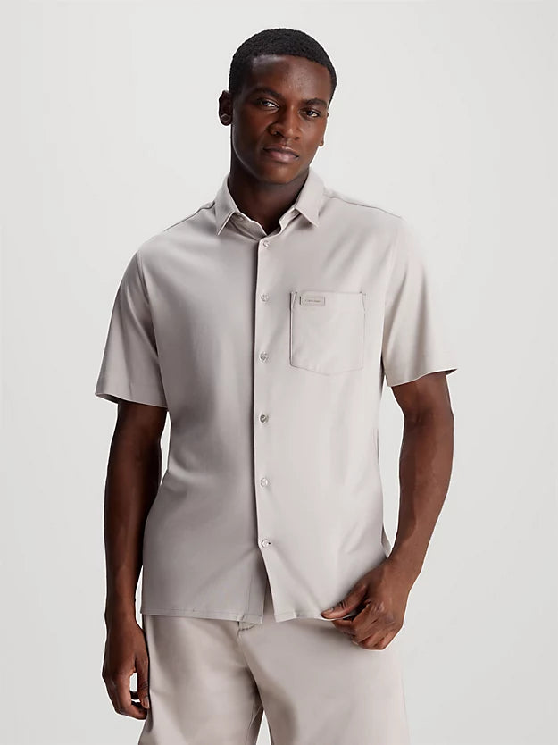 Smooth Cotton Pocket Shirt, Atmosphere