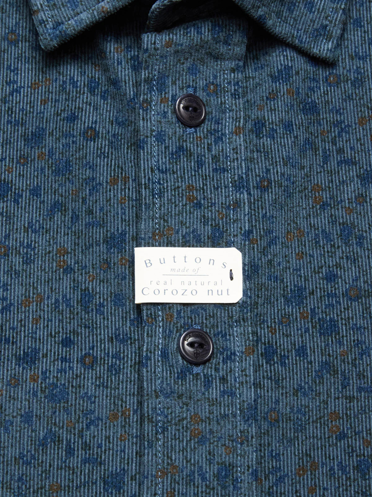 Enrico Cord Shirt, Blue Pattern
