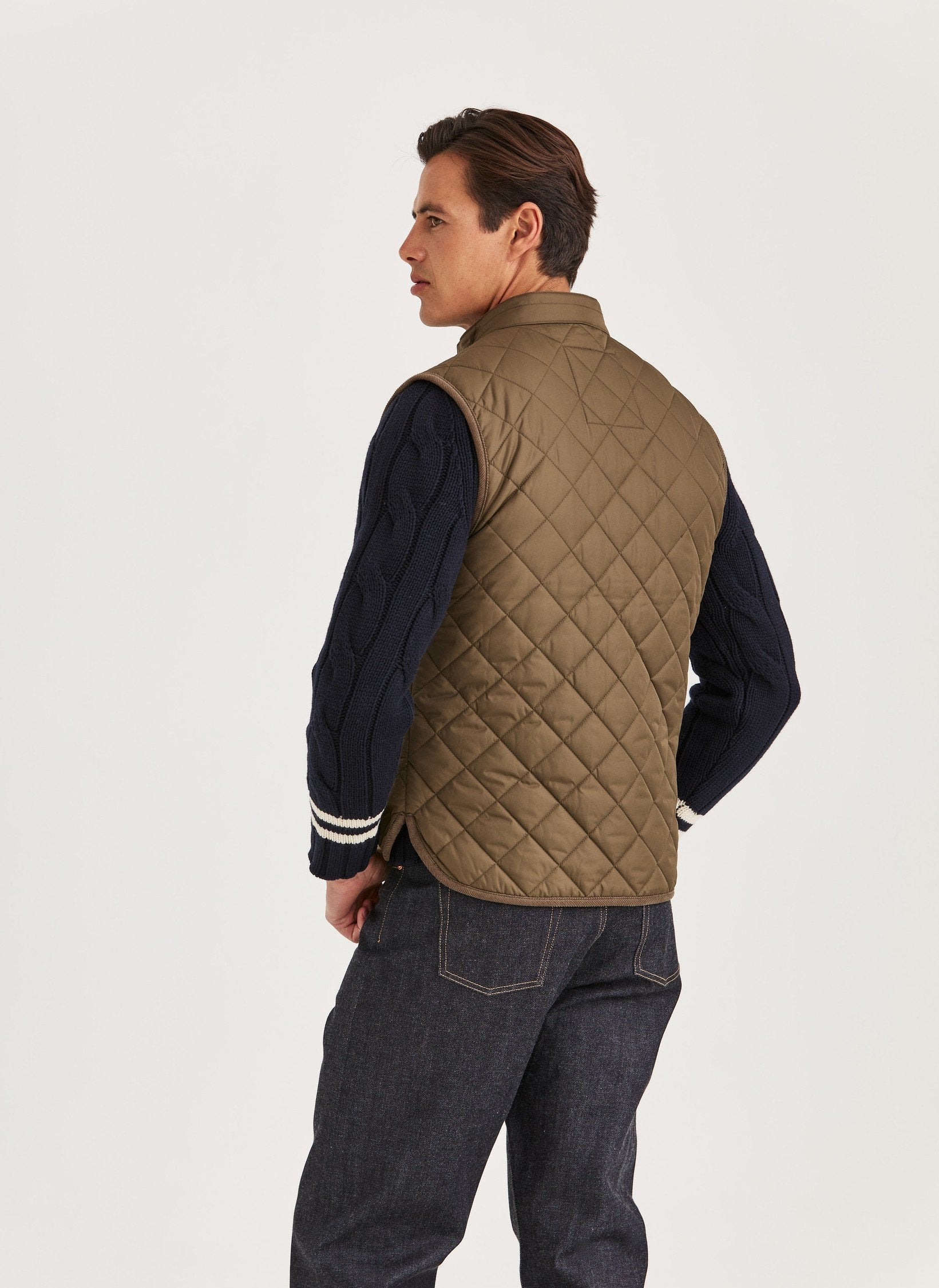 Teddy Quiltet Vest, Olive