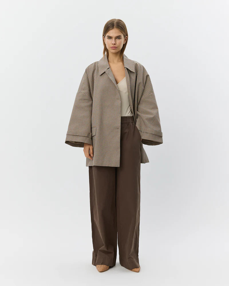 SELINA OVERSIZE JACKET, CHECK