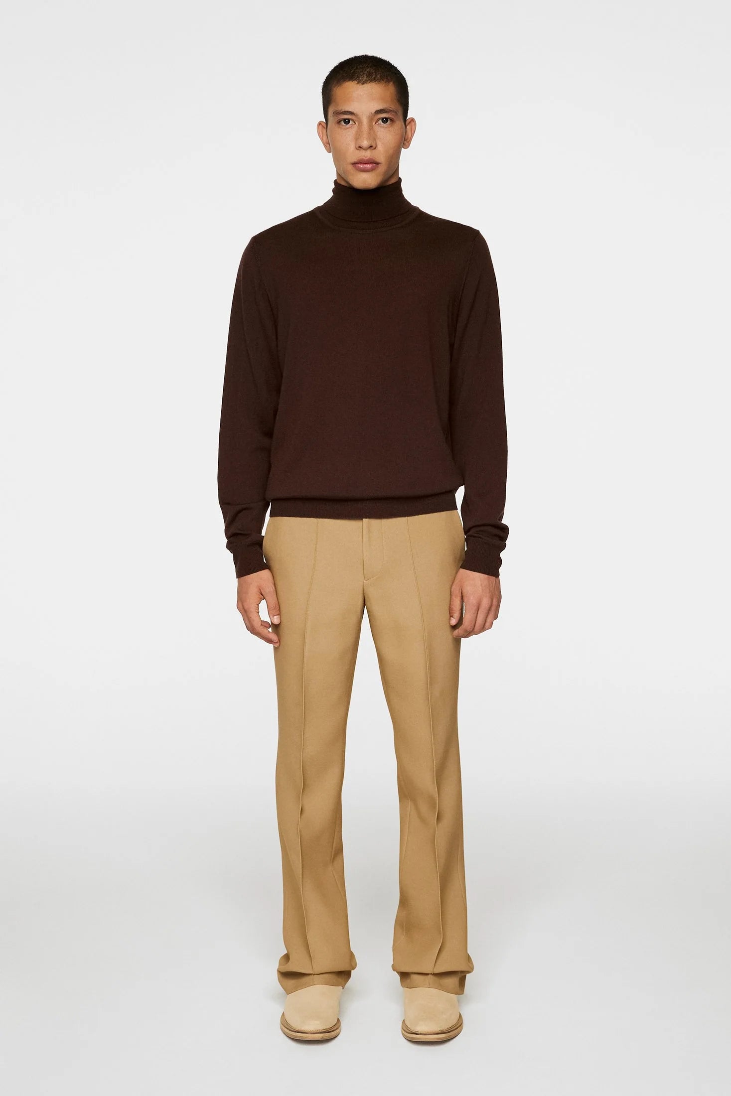 Kaden Merino Turtleneck, Bitter Chocolate