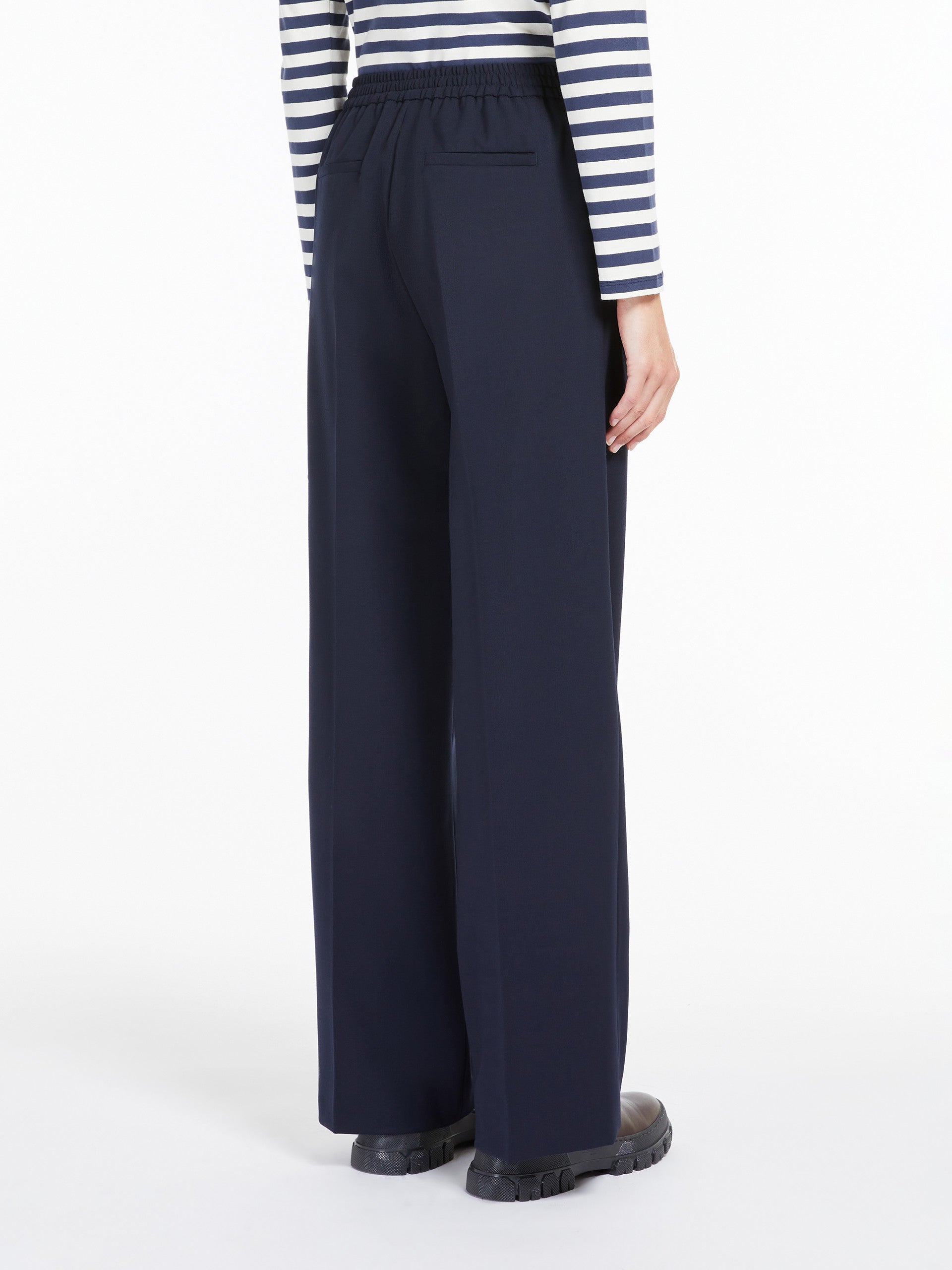 Petra Wool GabardineTrousers, Navy