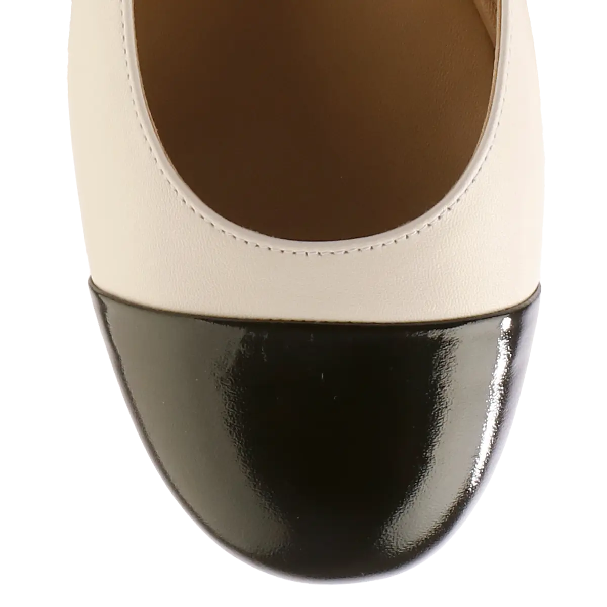 Sylvie Ballerina, Creme/Schwarz