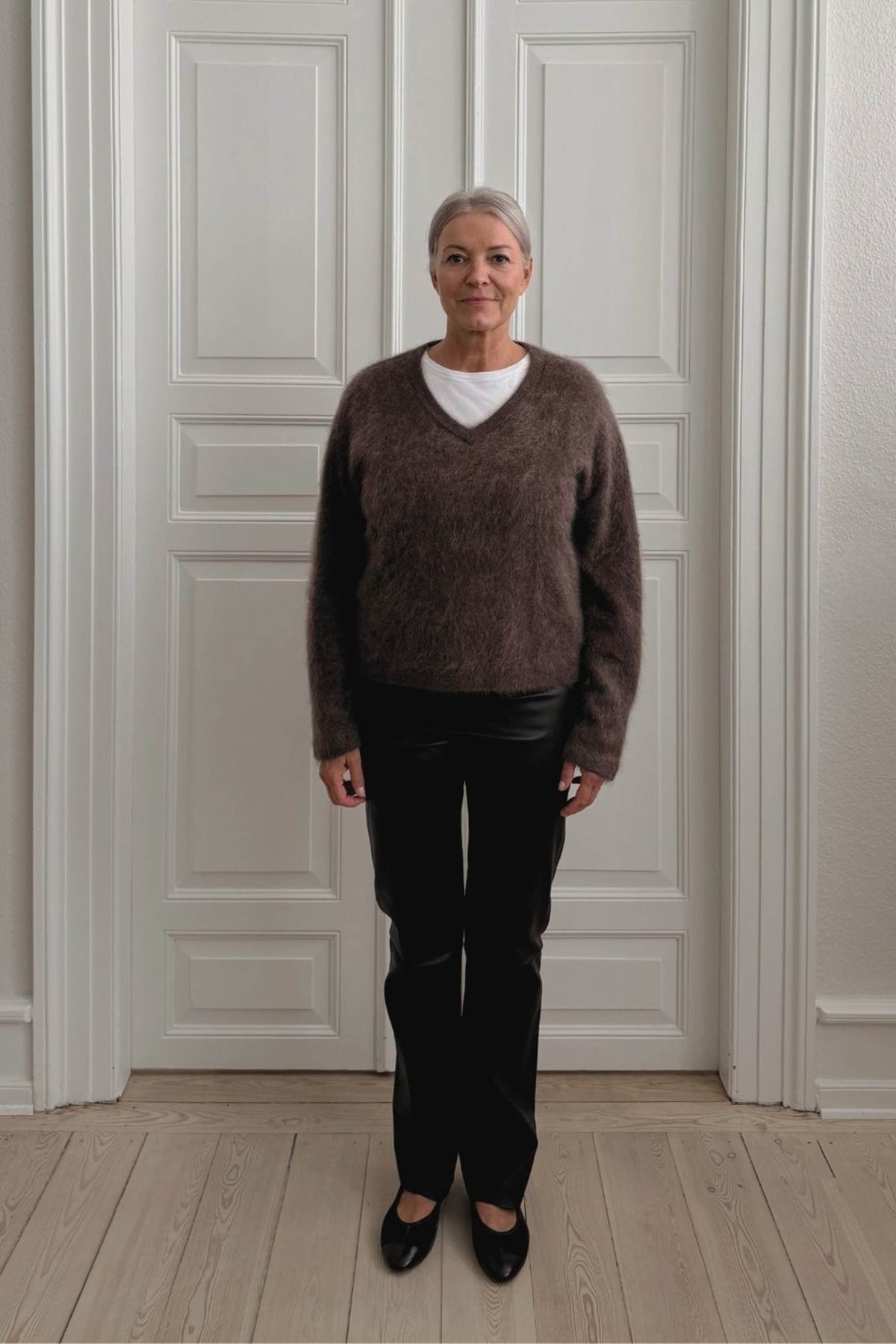 SERENA KNIT BLOUSE, CHOCOLATE FUDGE