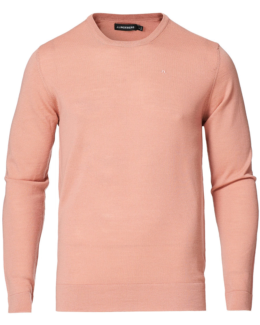 NEWMANN MERINO CREW NECK SWEATER, ROSE COPPAR