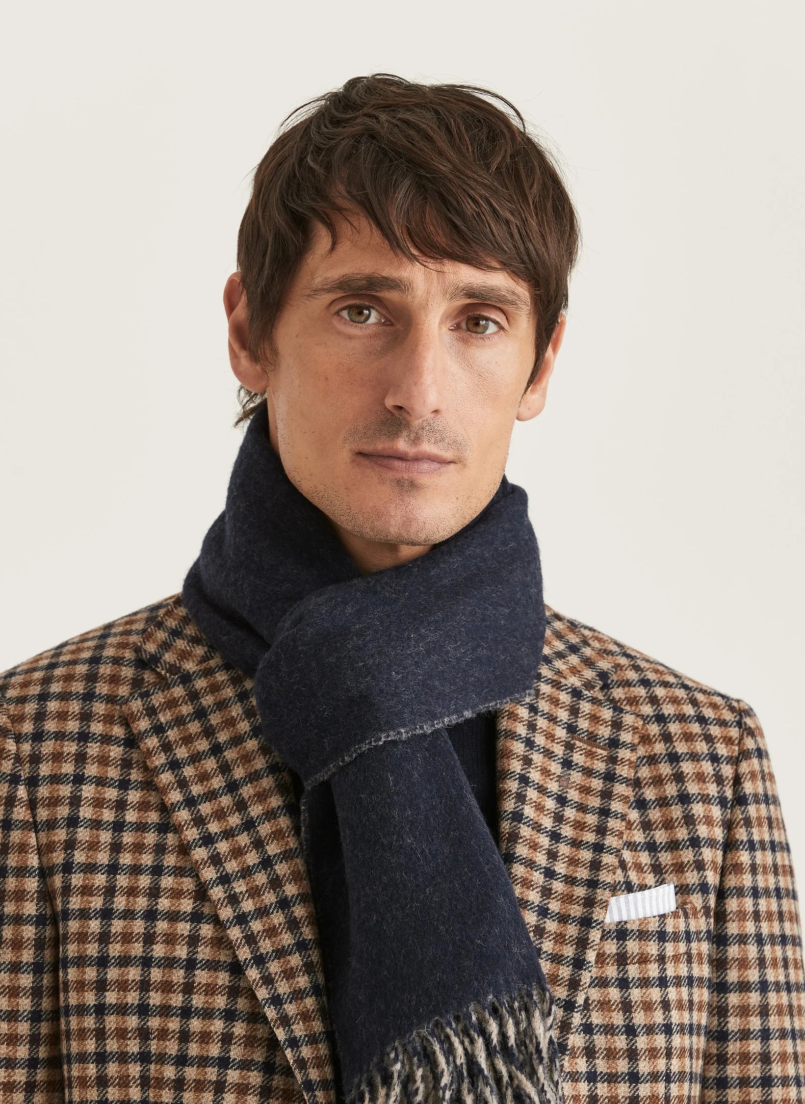 Tweed Check Jkt, Navy