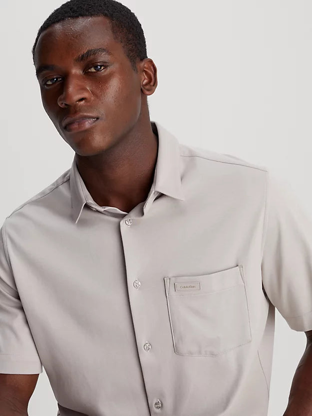 Smooth Cotton Pocket Shirt, Atmosphere