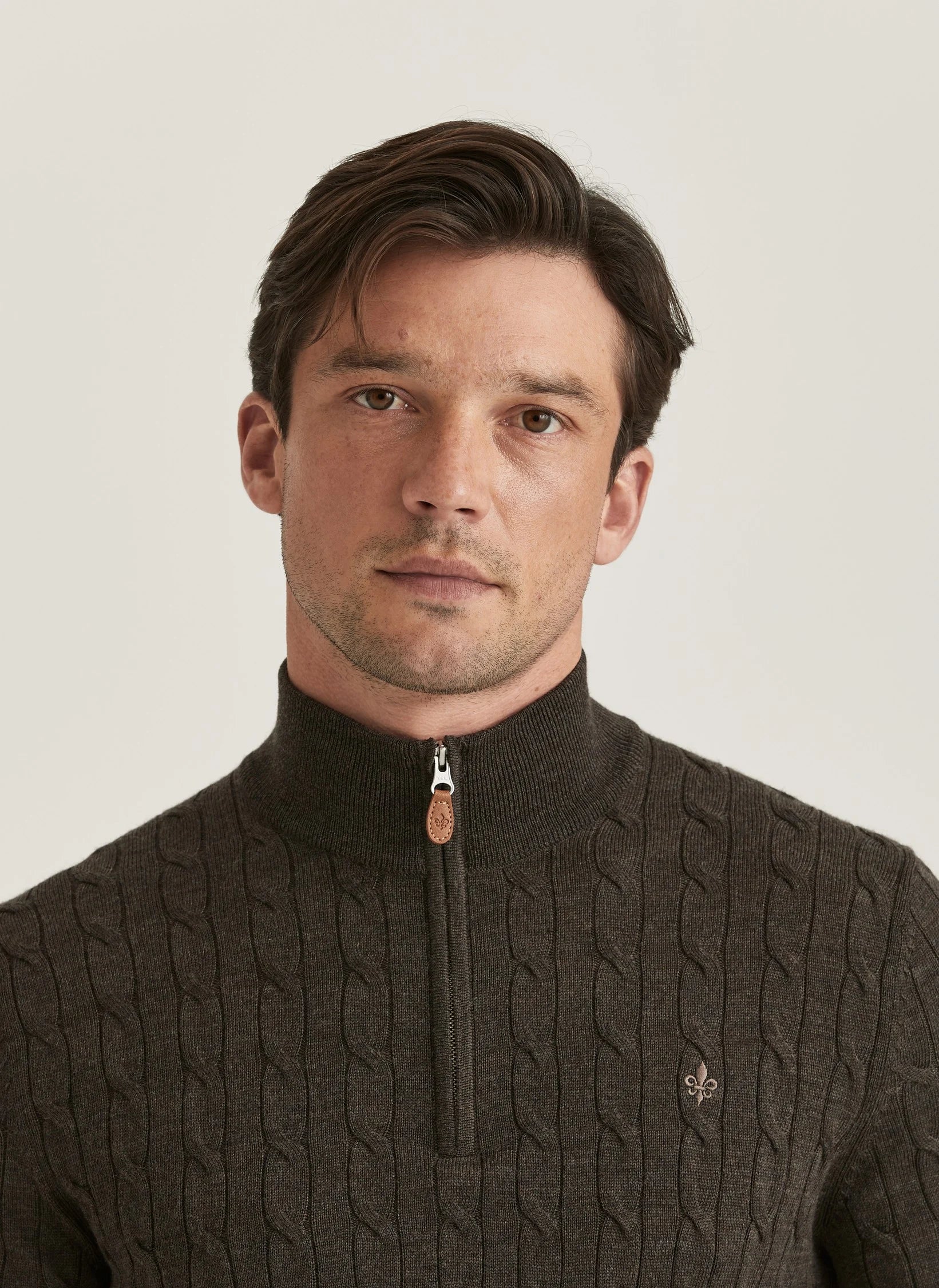 Merino Cable John Zip, Brown