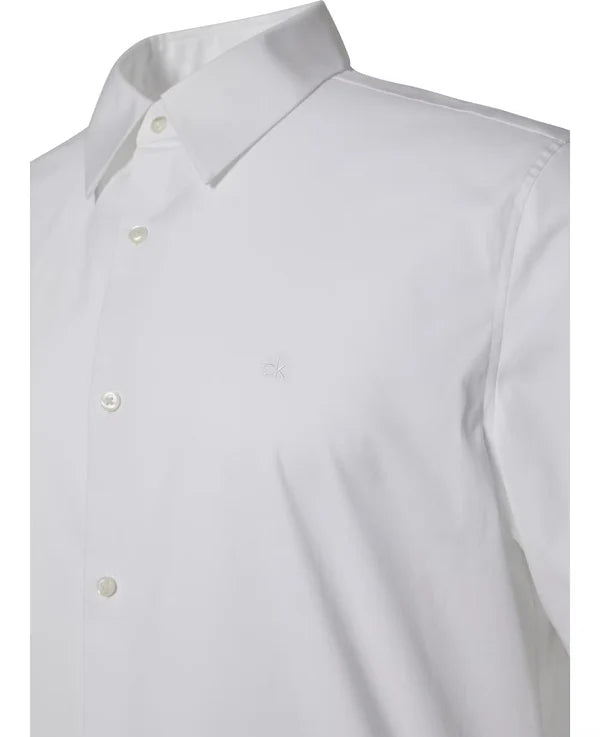 SS SOLID STRETCH SLIM SHIRT, BRILLIANT WHITE
