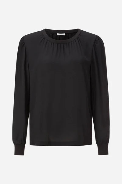 MAT MIX BLOUSE RECYCLED, BLACK