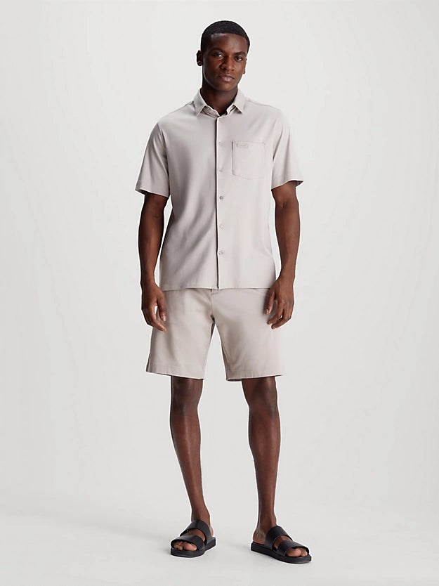 Smooth Cotton Pocket Shirt, Atmosphere