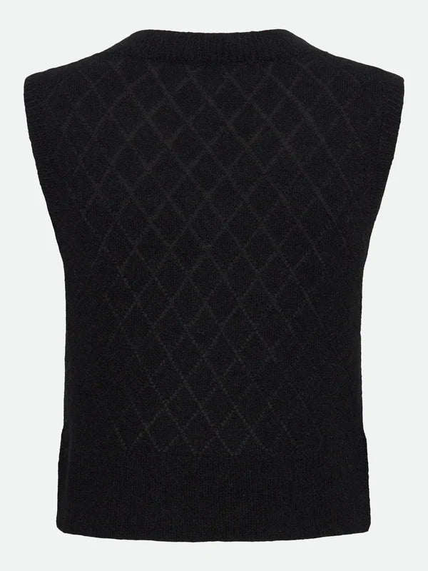 AIDA ALPACA VEST, BLACK