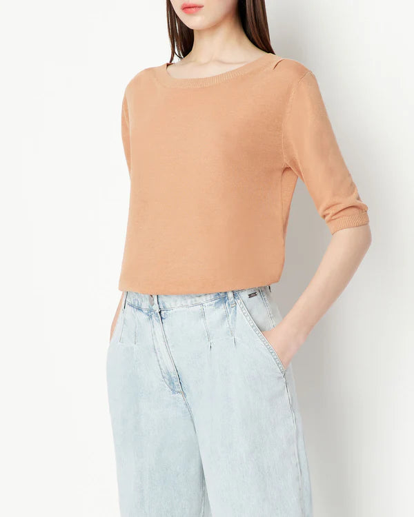 WOMAN KNITTED PULLOVER, BRUSH