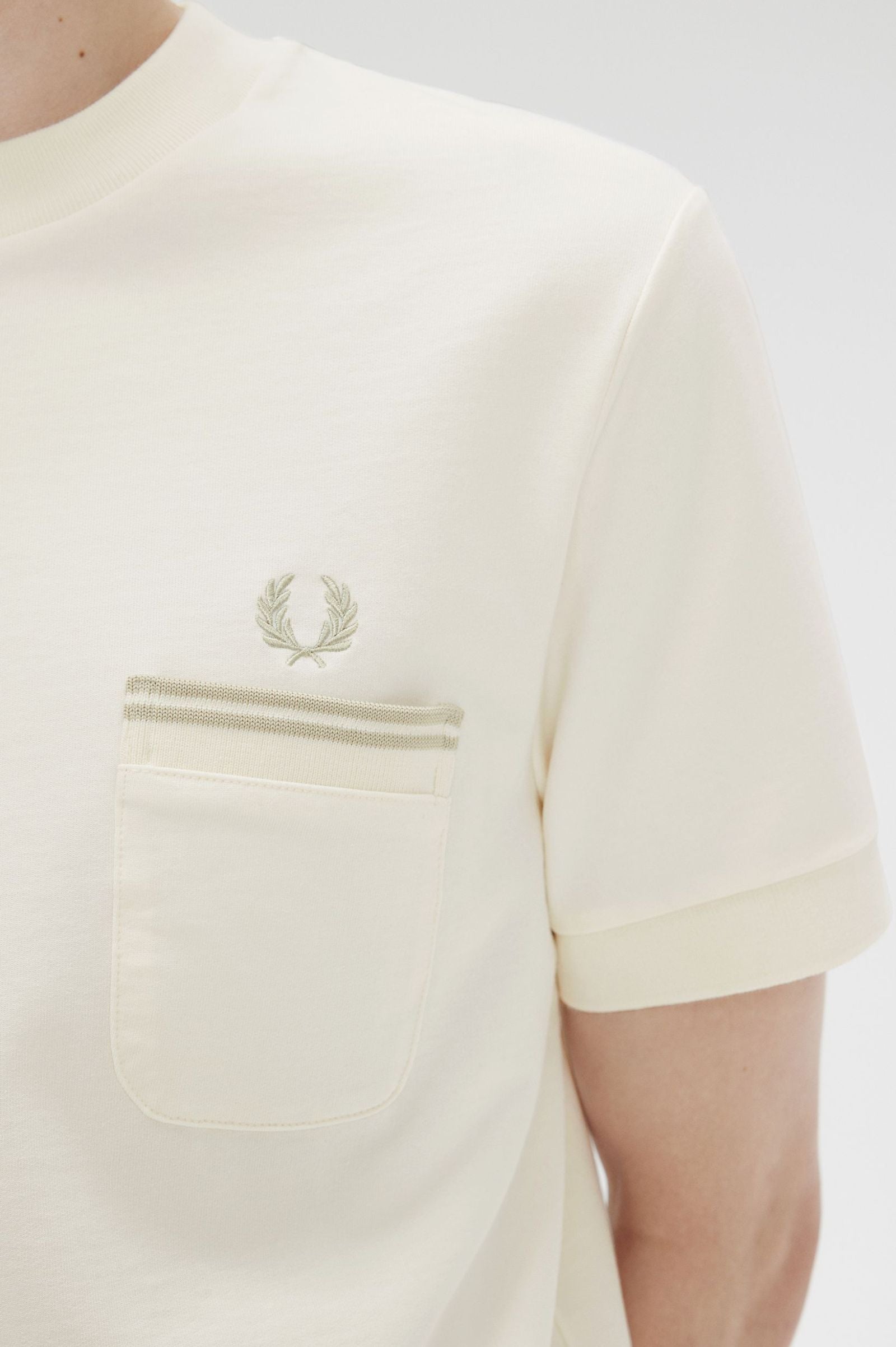 B Down Collar Shirt, Ecru