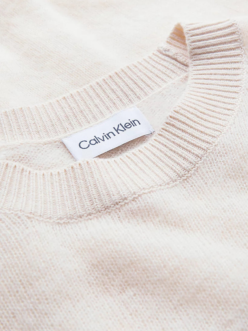 Alpaca crew neck sweater, tuscan beige