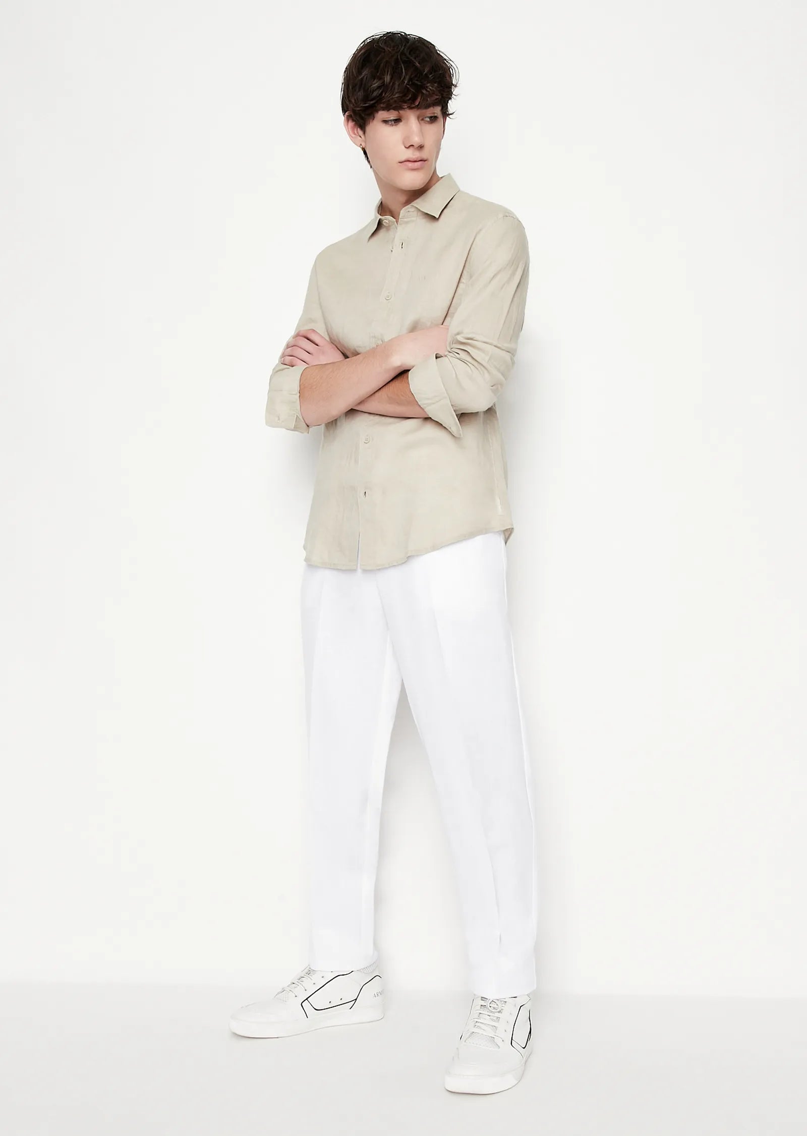 Man Woven Shirt, Pure Cashmere