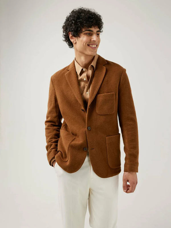 CARLTON BONDED CARDIGAN BLAZER, PENNY BROWN