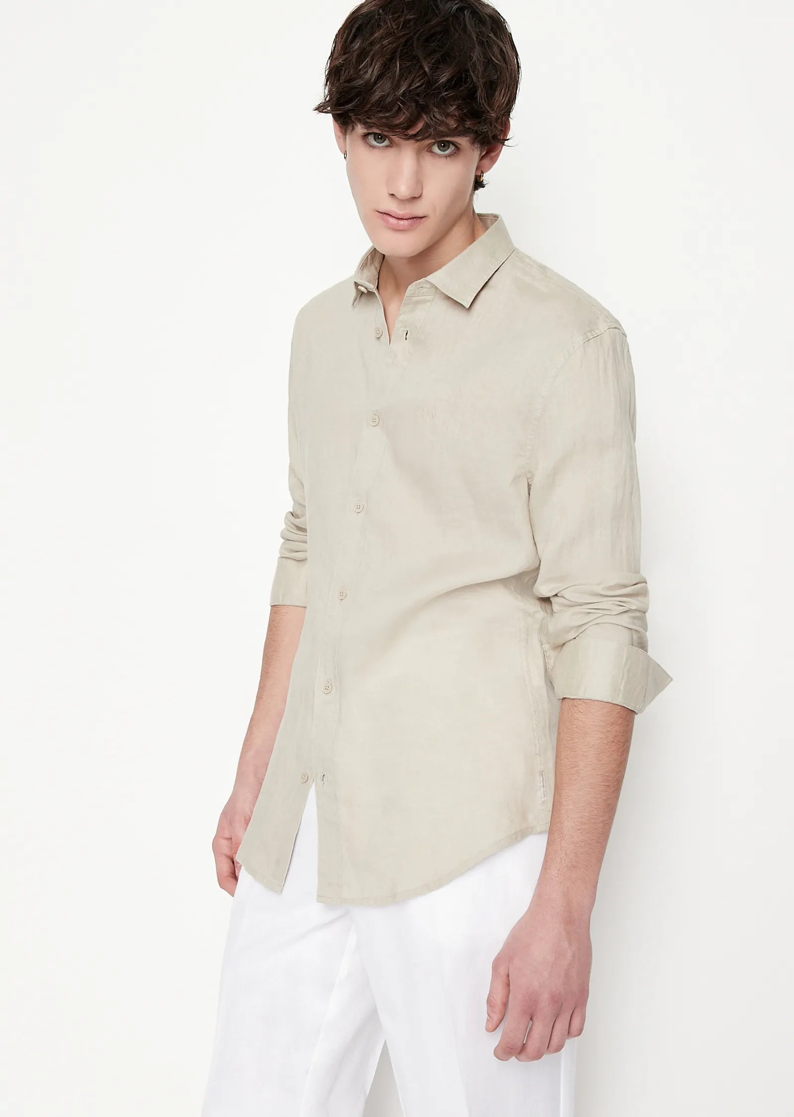 Man Woven Shirt, Pure Cashmere