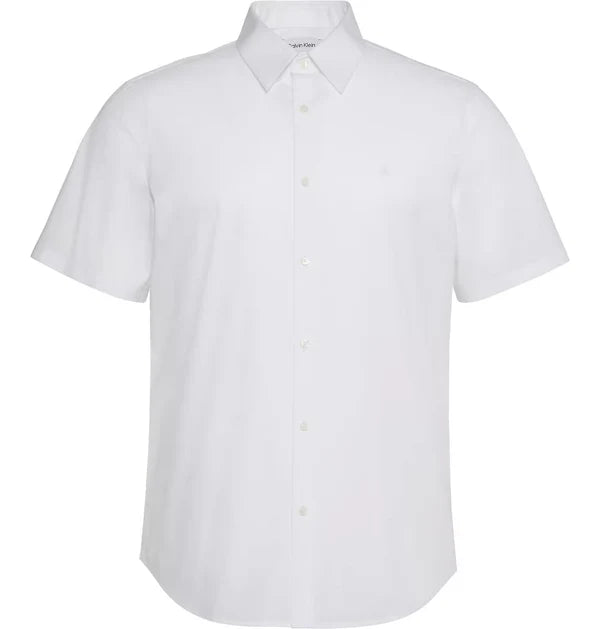 SS SOLID STRETCH SLIM SHIRT, BRILLIANT WHITE