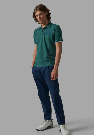 MAN POLO PIQUET STRETCH, SMOKEPINE