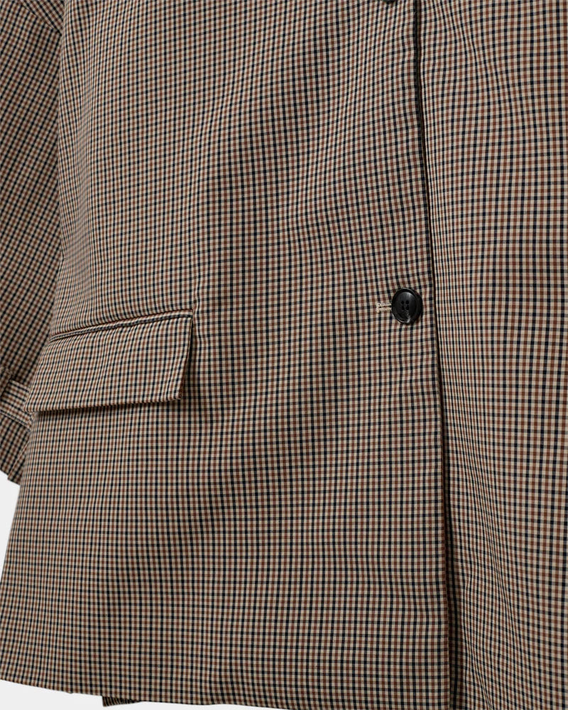 SELINA OVERSIZE JACKET, CHECK