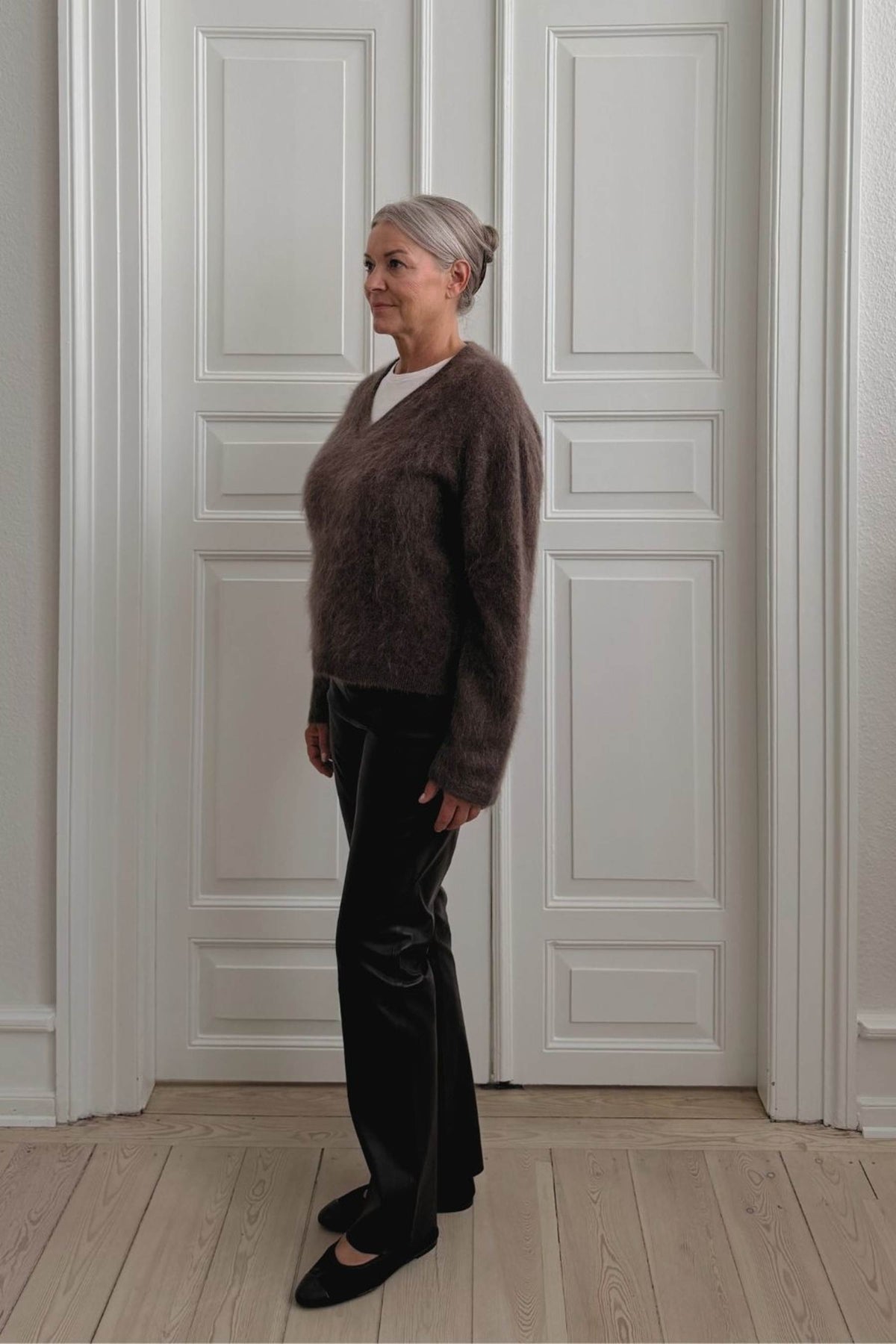 SERENA KNIT BLOUSE, CHOCOLATE FUDGE