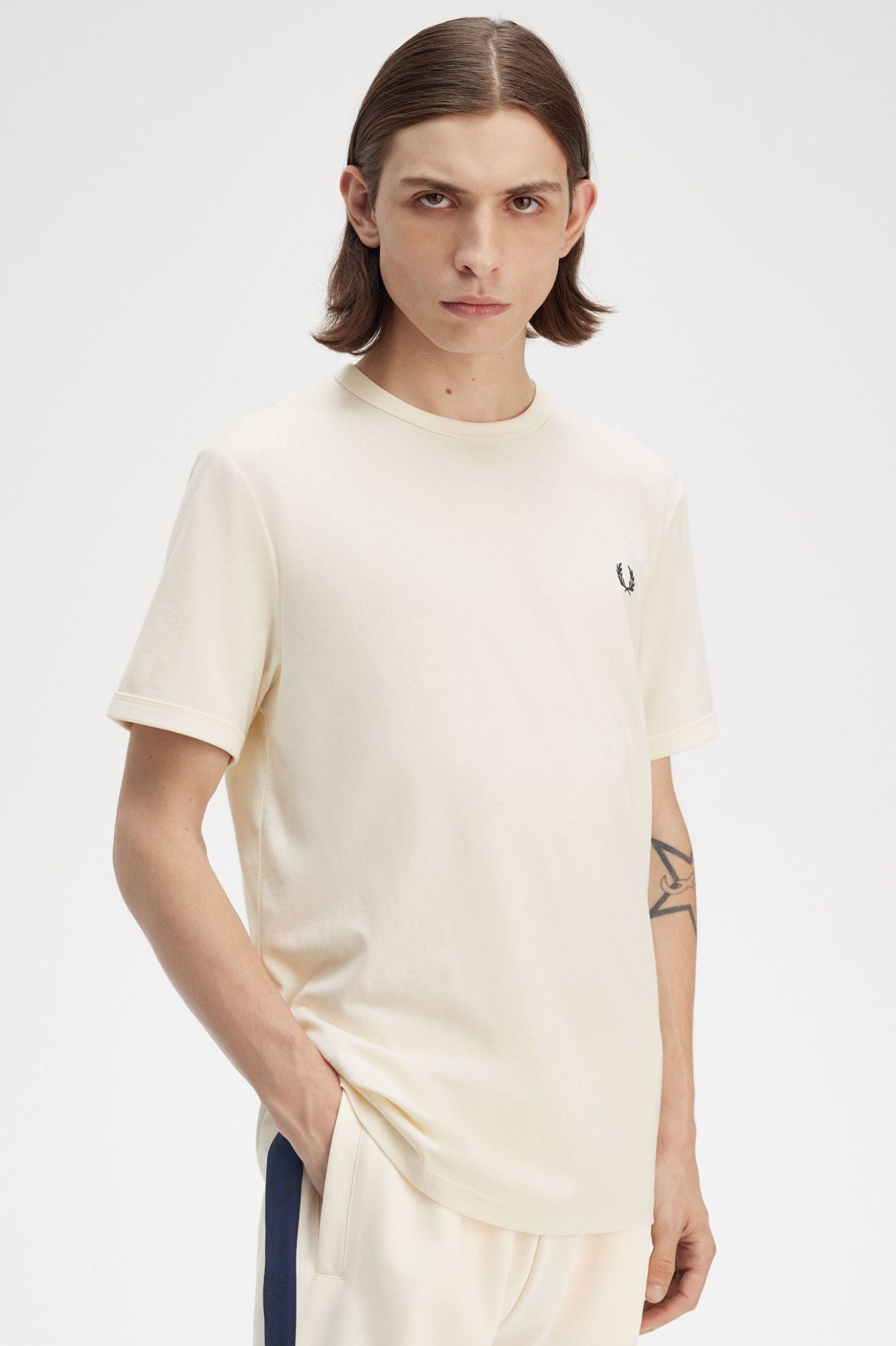 RINGER T-SHIRT, ECRU