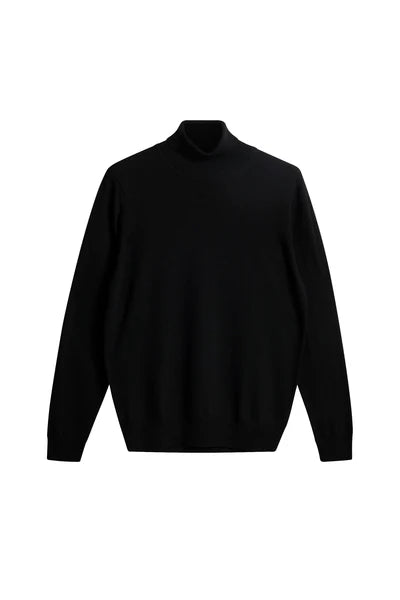 KADEN MERINO TURTLENECK, BLACK