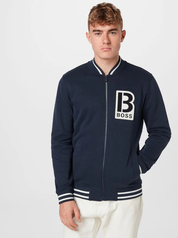 ZEVARSY VARSITY JACKET, DARK BLUE